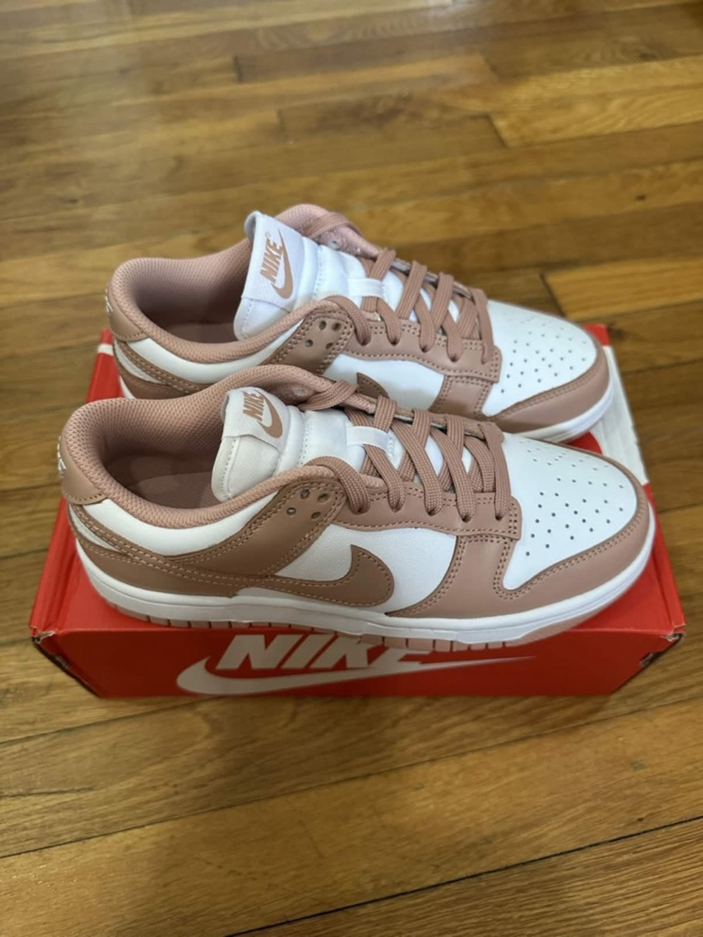 *New* Nike Dunk Low White Pink (DD1503-118) Size 6.5W *Damaged Original Box*